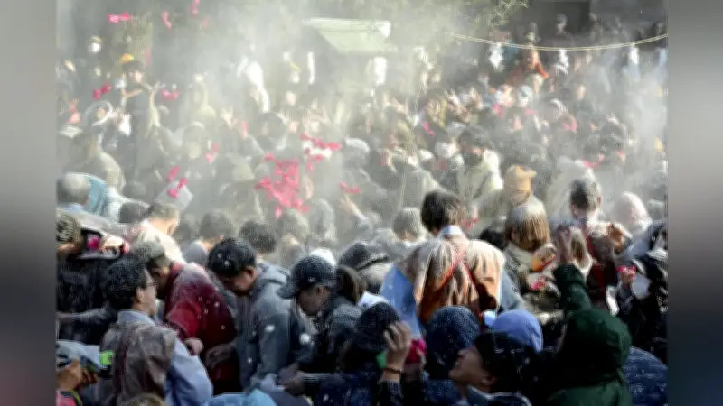 豊橋鬼祭で白粉まみれに 千年の伝統で無病息災祈る