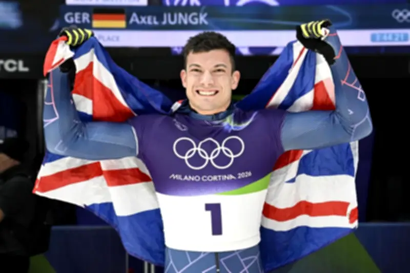 英国男子初のスケルトン金メダル、国内にコースなしの逆境を克服