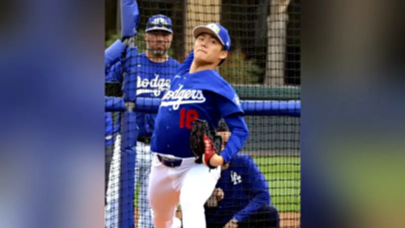 山本由伸がキャンプ初日に実戦投球、大谷翔平が制球を絶賛「素晴らしかった」