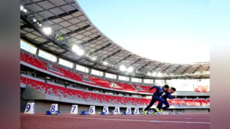 名古屋・瑞穂公園陸上競技場で現役選手が試走、アジア・アジアパラ大会に向け「走りやすい」と高評価