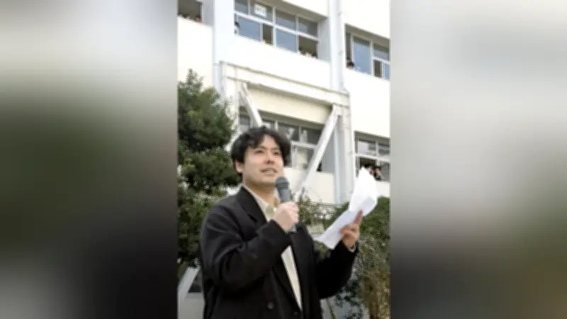 俳優・前原瑞樹さんが母校・長崎東高をサプライズ訪問、受験生に熱いエールを送る