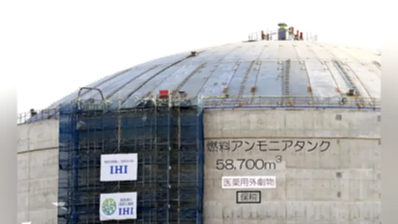 愛知・碧南火力発電所に巨大アンモニアタンク建設、ゲル型でCO2削減目指す