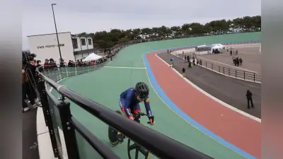 宮崎県自転車競技場が改修完了、1周333mバンクに一新…地元選手が走り初め