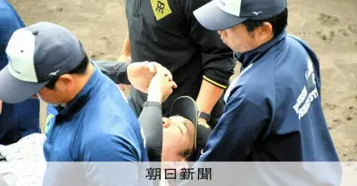 阪神・石井大智が紅白戦で左足負傷　担架で運ばれるアクシデント