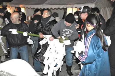 富久山阿弥陀寺で毘沙門天祭開催 五穀豊穣と商売繁盛を祈願