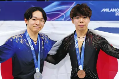 フィギュア男子フリーで日本勢が銀銅獲得、大逆転の金と王者失速で劇的な展開