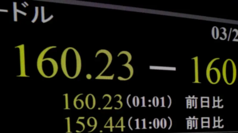 円相場、一時1ドル＝160円台に下落 約1年8カ月ぶりの水準に