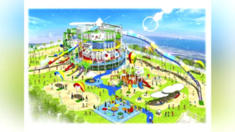 長崎・諫早市に高さ14mの大型展望遊具が登場、ローラースライダーやトランポリンで地域活性化