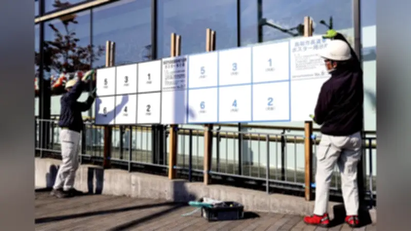 鳥取市長選・市議補選に向けポスター掲示板設置開始 全市592か所に整備