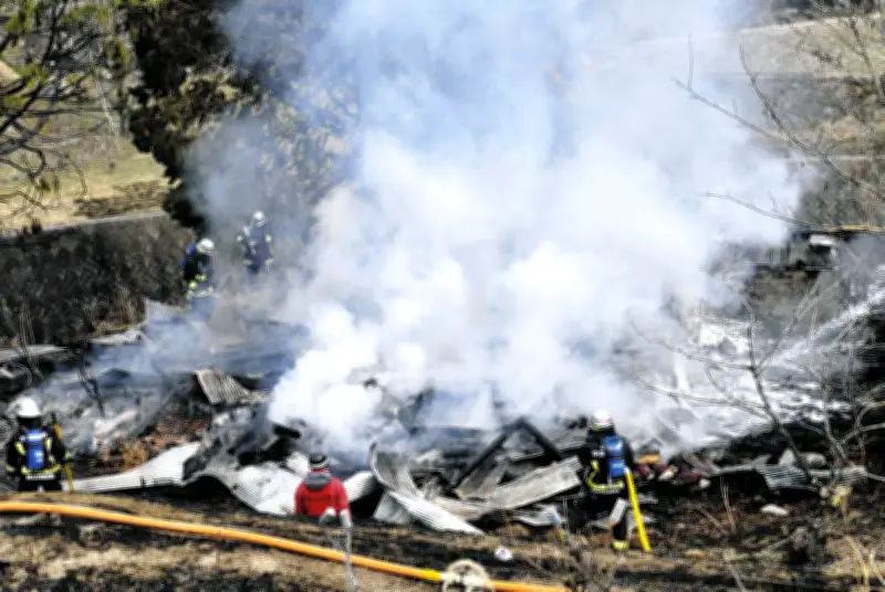 岐阜県中津川市で空き家が全焼　敷地内での野焼きが原因か　けが人はなし
