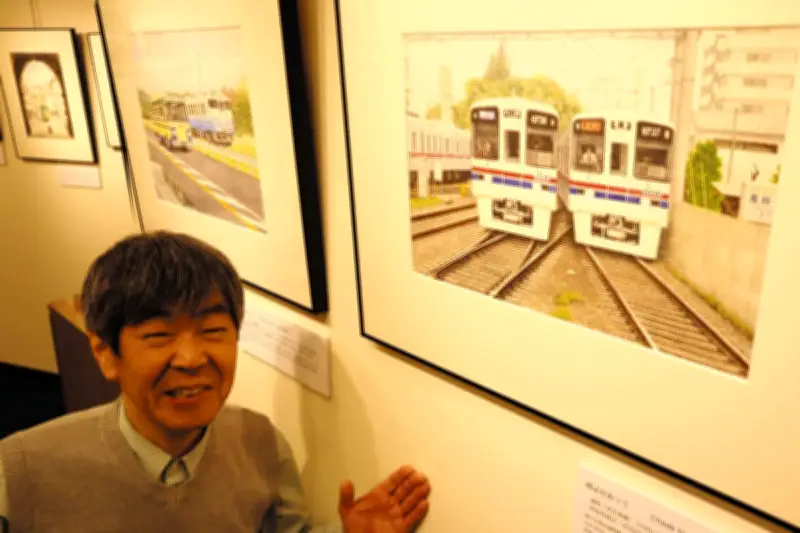 千代田区で鉄道水彩画展 柳瀬大輔氏の細密で温かみある作品を展示