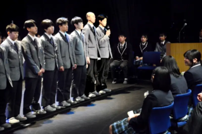 ふたば未来中・高バドミントン部が活動報告会 福島県広野町で一年間の成果を発表