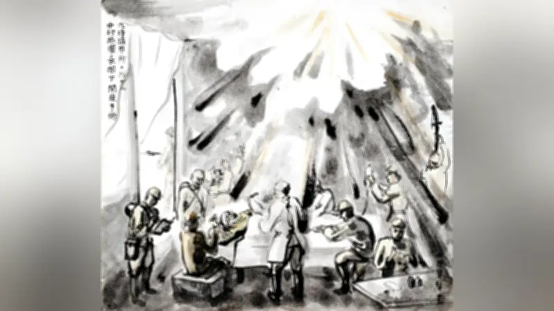 永井隆博士の日中戦争従軍色紙発見 靖国神社に奉納された戦場手術の描写