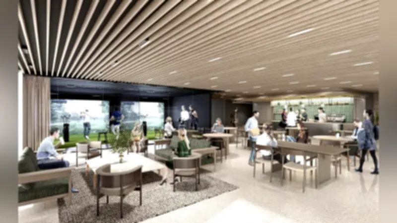 福岡・天神の新ビルにジムやサウナを導入、オフィスワーカーの健康支援へ