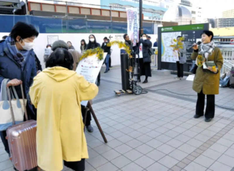 国際女性デーに松戸駅前でリレートーク ジェンダー平等へ「声上げれば社会変えられる」