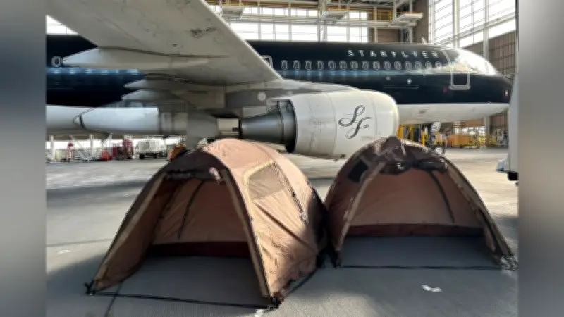 スターフライヤー格納庫で一夜体験 航空機搬出見学や移動式サウナも