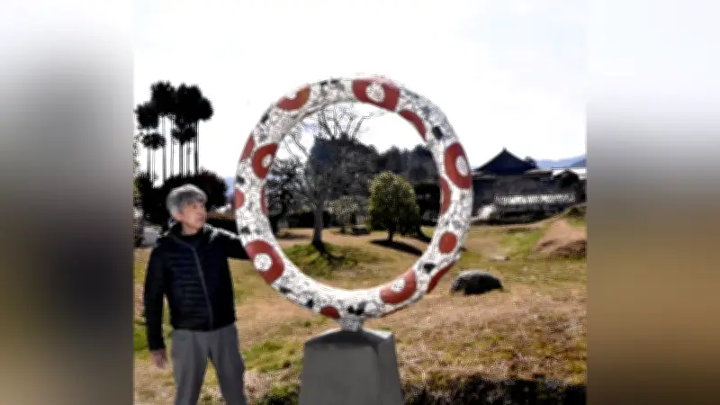 丹波篠山国際博、記念モニュメント設置 輪の形で「未来」を表現