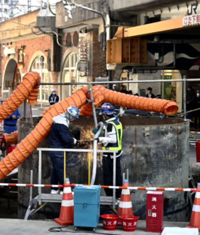 大阪キタの隆起した管の切断作業が開始　交通規制の全面解除を検討