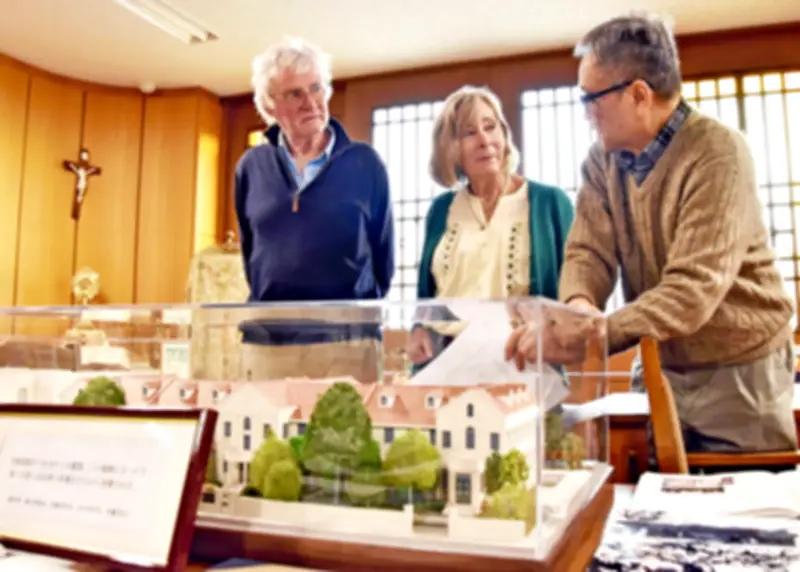 英国人女性が福島の修道院を訪問 戦時中の抑留の記憶をたどる