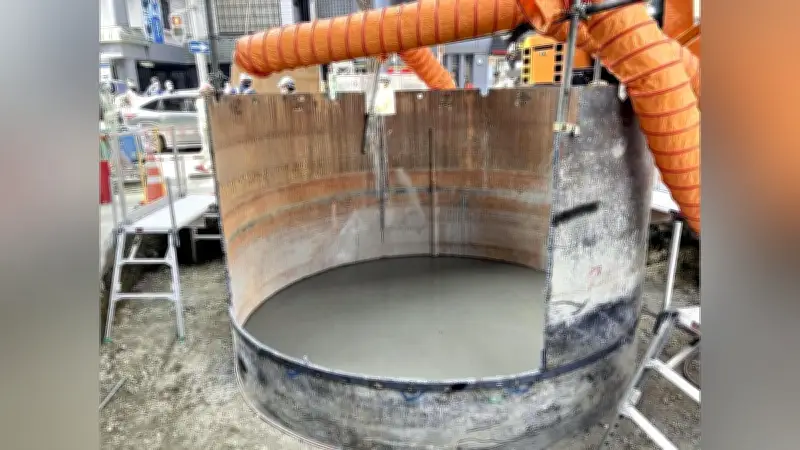 大阪・梅田の巨大鋼鉄管問題、地上部分を切断し交通規制解除へ