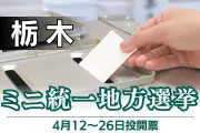 栃木県で4月にミニ統一地方選挙 栃木市と益子町の首長選は選挙戦に 議員選は4市2町で実施