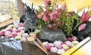 新宿・法輪寺の花手水が参拝者を癒やす コロナ禍から始まった美しいもてなし