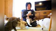 細川たかし似のスター保護猫「磯辺海苔男」が人気、譲渡希望者が急増