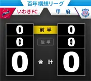 J2リーグいわきFC対甲府戦、百年構想リーグで熱戦展開 速報で試合結果を伝える