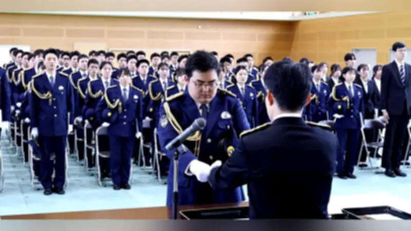 山口県警察学校で入校式、新たな警察官と職員127人が決意表明