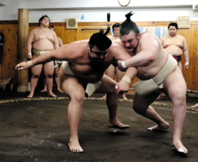 大関安青錦、骨折から復帰へ霧島と熱戦　出稽古で2勝2敗