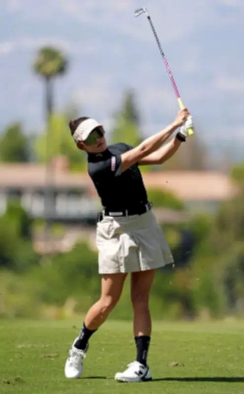 岩井千怜、米女子ゴルフ第3日で5打差10位に後退 金世ヨンがトップ独走