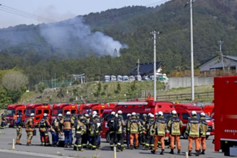 岩手・大槌の山林火災、5日目も鎮火せず 1200人態勢で消火活動継続