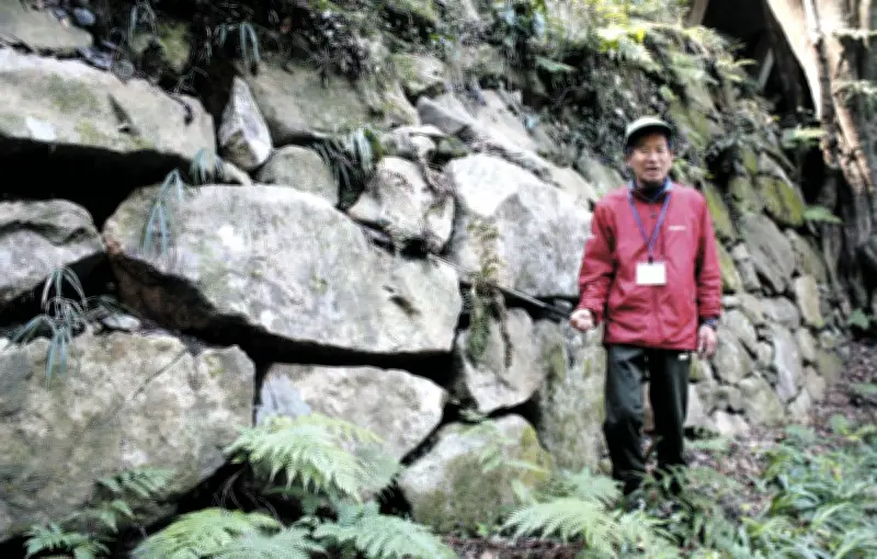茨城・笠間城の山頂に高さ5メートルの石垣、穴太衆の技術か 国史跡指定目指す