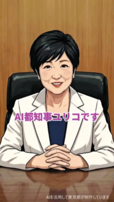 AI都知事ユリコ登場に小池知事「かわいすぎる」と笑顔、月2万5千円のコスト効果を検証