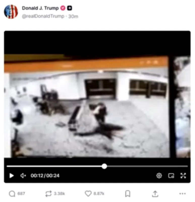 トランプ氏、記者会見で「憲法への攻撃」と非難　発砲事件の動画を自ら投稿