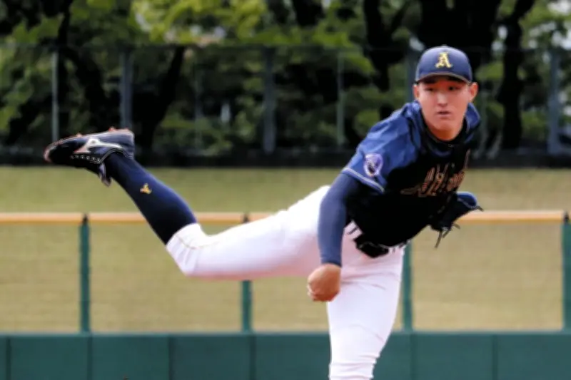 愛工大・岡田雅樹が急きょ先発で初白星、粘投でチームを勝利に導く