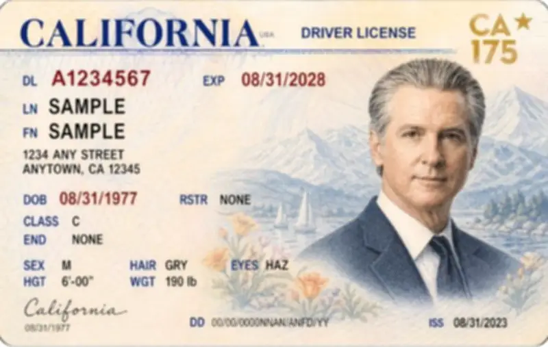 カリフォルニア州知事、肖像画入り免許証でトランプ氏を皮肉る