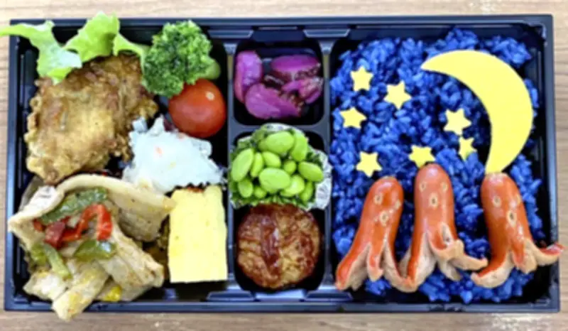 いわき市で高校生が開発した「宇宙弁当」試食会開催 青色ご飯と宇宙人ウインナーが話題
