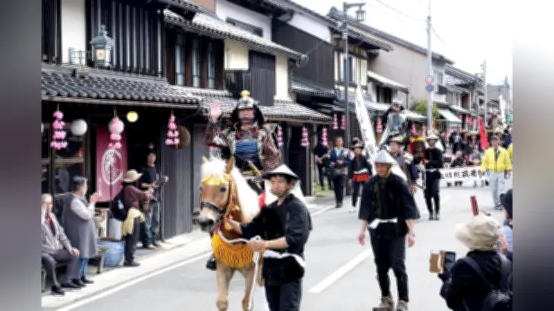 兵庫・朝来市で「わだやま竹城まつり」開催、戦国武将の武者行列が町を練り歩く