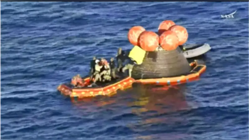 オリオン宇宙船が無事帰還、アポロ以来半世紀ぶりの有人月周回飛行に成功