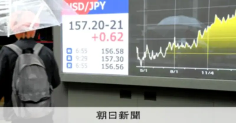 円相場急騰、数分で1円超上昇 一時1ドル155円台半ばに