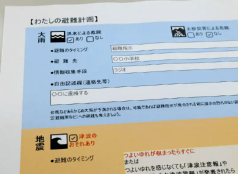 静岡県推奨「わたしの避難計画」、作成者は1割未満　早期避難へ活用促進
