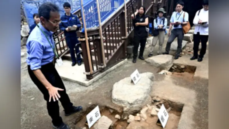 福岡城跡天守台の発掘範囲拡大、内側100平方m外側60平方mに