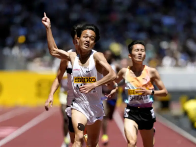 森凪也が男子3000mで日本新記録、7分38秒98 陸上セイコーGP