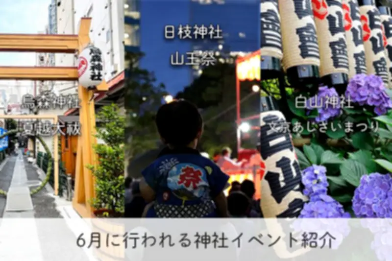 6月の東京で伝統祭りを満喫！山王祭・あじさいまつり・夏越大祓