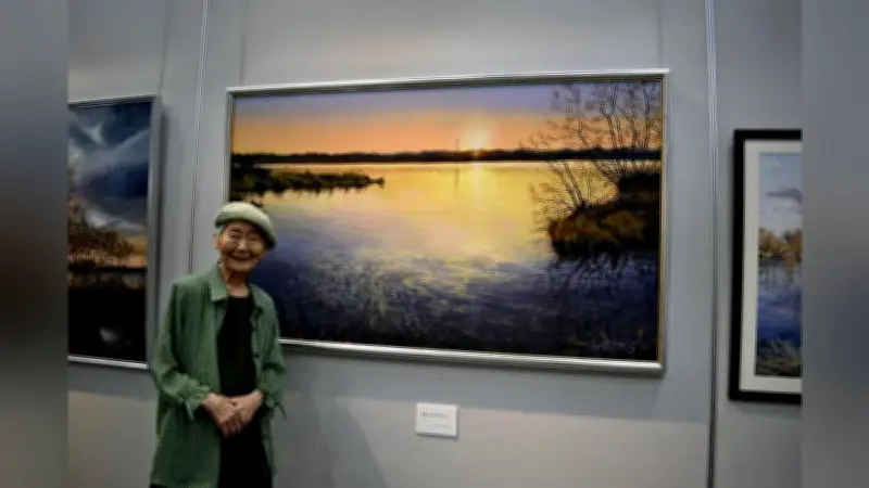 水巻の画家が遠賀川描いた油彩画6点を町に寄贈、6月3日から展示会