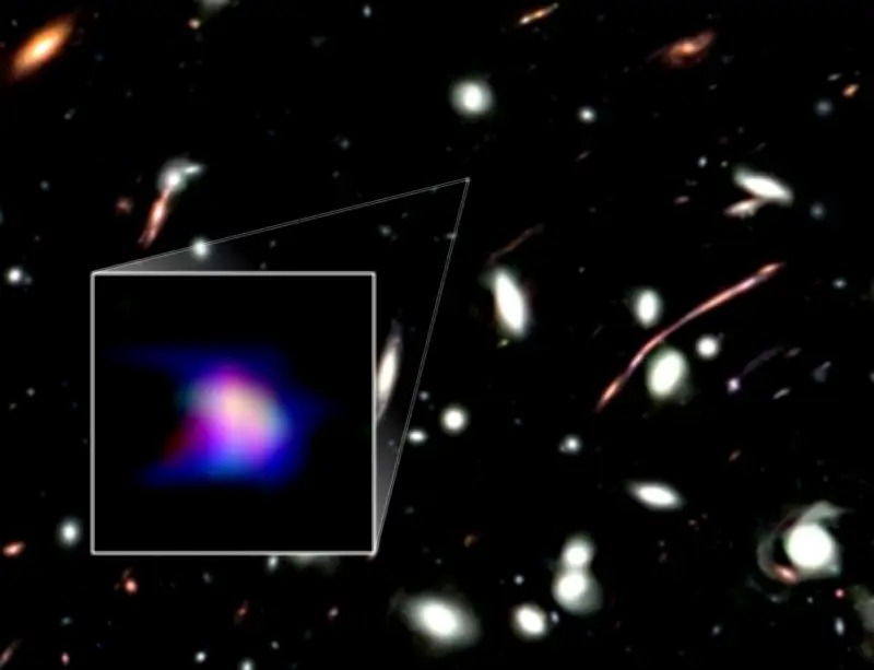 誕生直後の極小銀河「LAP1-B」観測成功、130億年前の宇宙初期の姿