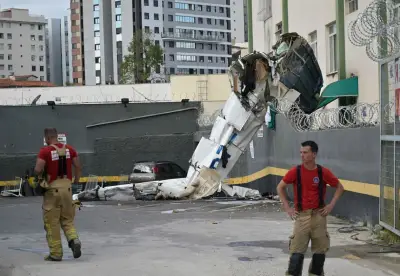 ブラジルで小型機がアパートに衝突、操縦士ら3人死亡 住民に被害なし