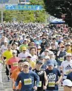 第62回越前大野名水マラソンに延べ2848人出場、新緑の奥越路を駆ける