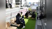 米子駅前通り実証実験、出店者ら低評価　歩行者空間に否定的意見多数